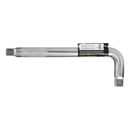 Вороток Г-образный, 300*100 мм, квадрат 3/4", CrV, матовый хром Denzel 14068 купить в Нижневартовске