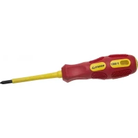 Отвертка STAYER "PROFESSIONAL" "MAX-GRIP" диэлектрическая, двухкомпонентная рукоятка, Cr-V, PH №1x80мм 25828-1-080 G
