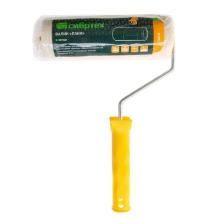 Валик "Лаки", 180 мм, ворс 5 мм, D - 48 мм, D ручки - 6 мм, велюр Сибртех 80229 купить в Нижневартовске