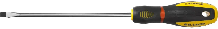 Отвертка STAYER "PROFI" "PROTech", двухкомп рукоятка, намагниченная, Cr-Mo, SL5,5x150мм 25131-05-15_z02 купить в Нижневартовске