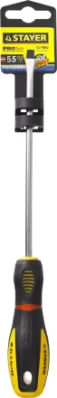 Отвертка STAYER "PROFI" "PROTech", двухкомп рукоятка, намагниченная, Cr-Mo, SL5,5x150мм 25131-05-15_z02 купить в Нижневартовске