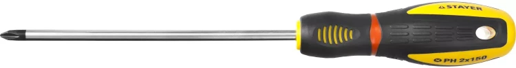 Отвертка STAYER "PROFI" "PROTech", двухкомп рукоятка, намагниченная, Cr-Mo, PH2x150мм 25132-2-15_z02 купить в Нижневартовске