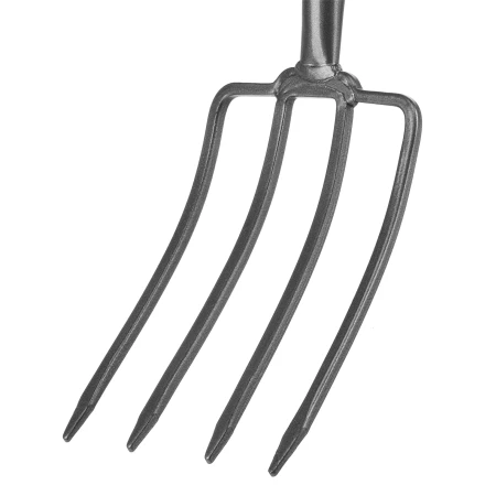 Вилы 4-рогие Сибртех 61380, огородные, кованые, 195х295х1165 мм, деревянный лакированный черенок купить в Нижневартовске