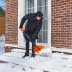 Лопата для уборки снега поликарбонат Сибртех, 465х410х1390 мм, стальной черенок, усиленная 61655 купить в Нижневартовске