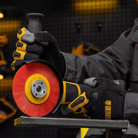 Щетка для УШМ, Denzel 125 мм, плоская, нейлоновая щетина, посадка 22,2 мм, 74461 купить в Нижневартовске