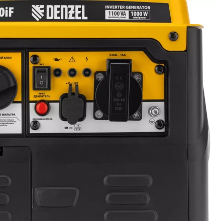 Генератор инверторный DENZEL GS-1100iF 94706, 1,1 кВт, 230 В, ручной старт купить в Нижневартовске