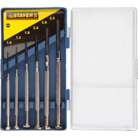 STAYER &quot;MASTER&quot;. Набор: Отвертки часовые для особо точных работ, с цельнометаллическими рукоятками 2560-H6_z01 купить в Нижневартовске
