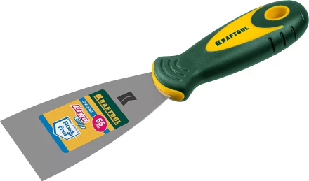 Шпательная лопатка KRAFTOOL с 2-компонент ручк, профилиров нержав полотно, 65мм 10035-065 купить в Нижневартовске