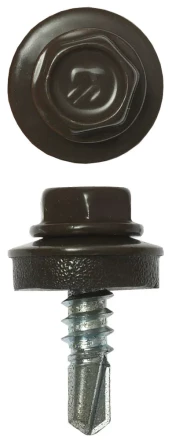 Саморезы ЗУБР окраш., RAL 8028 земел.-коричн., для крепл. кров. матер. к металл. констр., 5.5x19мм, 2500шт 4-300310-55-019-8028 купить в Нижневартовске