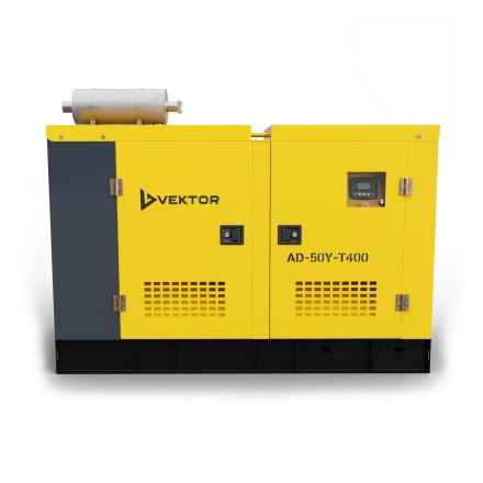 Дизельный генератор Vektor AD-50Y-T400 в шумозащитном кожухе с АВР купить в Нижневартовске