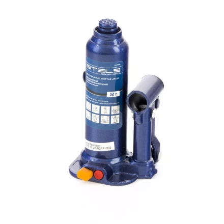 Домкрат гидравлический бутылочный 2 т h подъема 178-338 мм в пластиковом кейсе Stels 51172 купить в Нижневартовске