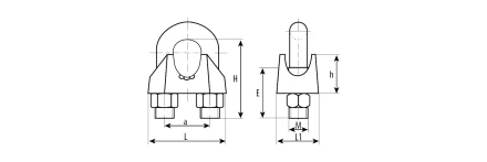 Зажимы троса DIN 741 промфасовка серия ПРОФЕССИОНАЛ купить в Нижневартовске