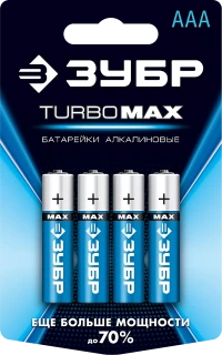 Батарейки TURBO MAX алкалиновые AAA 15В серия Без серии