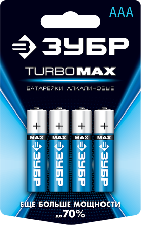 Батарейки TURBO MAX алкалиновые AAA 15В серия Без серии купить в Нижневартовске