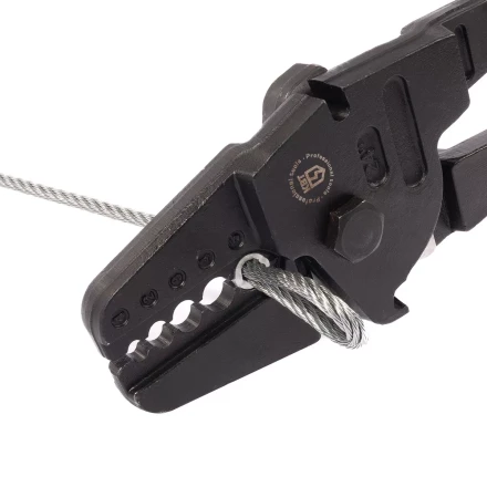 Пресс-клещи КВТ ПК-5-600Т с матрицей для опрессовки стальных тросов овальными алюминиевыми и медными втулками (91984) купить в Нижневартовске