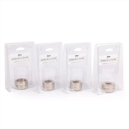 Набор матриц КВТ V (15–28 мм) для опрессовки фитингов из меди и нержавеющей стали (89623) купить в Нижневартовске