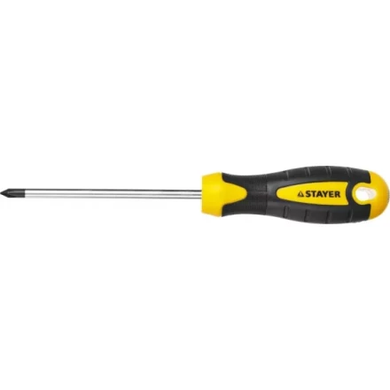 Отвертка STAYER "MASTER" "ТECHNO", двухкомпонентная рукоятка, магнитный наконечник, Cr-V, PH1x100мм 2508-1-10_z02 купить в Нижневартовске