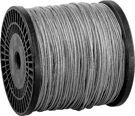 Трос стальной ЗУБР &quot;ПРОФЕССИОНАЛ&quot;, оцинкованный, DIN 3055, в оплетке ПВХ, d=3/4 мм, L=200 м 4-304120-03-04 купить в Нижневартовске