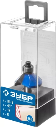 ЗУБР 34.9 x 16 мм, фреза кромочная калевочная (фасочная) №9, Профессионал (28711-34.9) купить в Нижневартовске