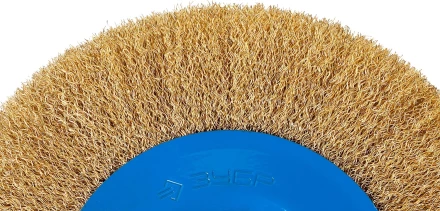 ЗУБР "ПРОФЕССИОНАЛ". Щетка дисковая для точильно-шлифовального станка, витая стальная латунирован проволока 0,3мм, 150х32мм 35186-150_z01 купить в Нижневартовске