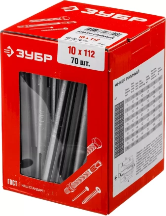 ЗУБР 10 х 112 мм, 70 шт, рамный анкер (302232-10-112) купить в Нижневартовске