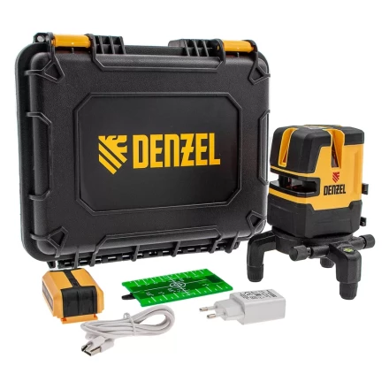 Лазерный уровень LX 06 Green, 30 м, 520 нм, аккумулятор Li 5200 mAh, резьба 5/8" Denzel 35072 купить в Нижневартовске