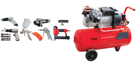 Компрессор масляный поршневой прямой FUBAG COTTAGE MASTER KIT+8предметов купить в Нижневартовске
