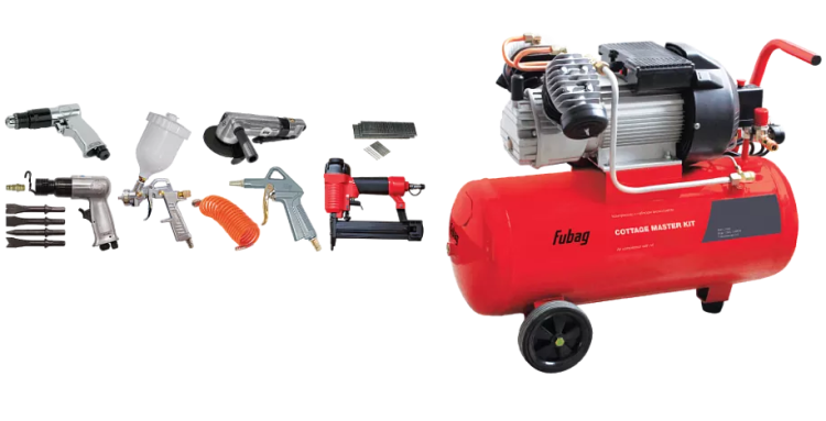 Компрессор масляный поршневой прямой FUBAG COTTAGE MASTER KIT+8предметов купить в Нижневартовске