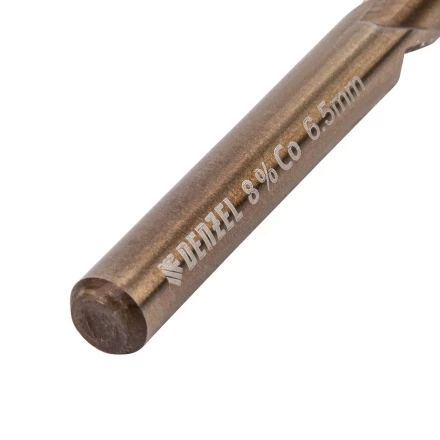 Сверло по металлу, 6,5 мм, HSS Co-8%// Denzel 71446 купить в Нижневартовске