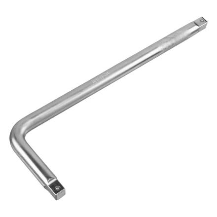 Вороток Г-образный, 450*150 мм, квадрат 3/4", CrV, матовый хром Denzel 14069 купить в Нижневартовске