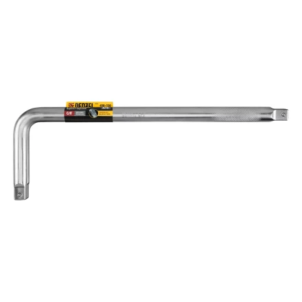 Вороток Г-образный, 450*150 мм, квадрат 3/4", CrV, матовый хром Denzel 14069 купить в Нижневартовске