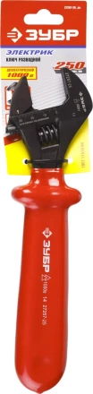Ключ разводной ЗУБР "ЭКСПЕРТ" "ЭЛЕКТРИК", сталь 40Х, покрытие Н12Х1, высоковольтный до ~1000В, 30мм, 250мм / 10" 27257-25_z01 купить в Нижневартовске