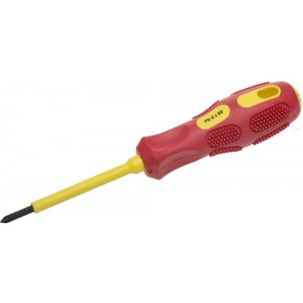 Отвертка STAYER &quot;PROFESSIONAL&quot; &quot;MAX-GRIP&quot; диэлектрическая, двухкомпонентная рукоятка, Cr-V, PH №0x60мм 25828-0-060 G купить в Нижневартовске