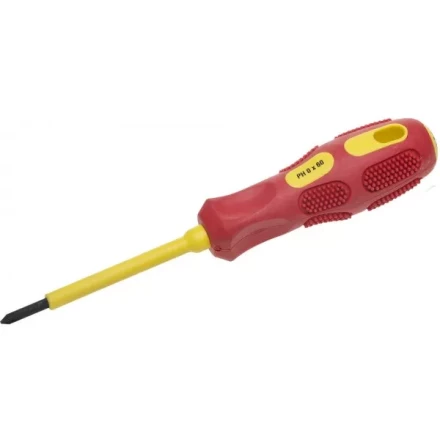 Отвертка STAYER "PROFESSIONAL" "MAX-GRIP" диэлектрическая, двухкомпонентная рукоятка, Cr-V, PH №0x60мм 25828-0-060 G купить в Нижневартовске