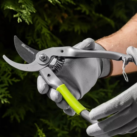 Секатор прямого реза Сибртех, 225 мм, металлические рукоятки, нижняя в ПВХ-оболочке, 604695 купить в Нижневартовске