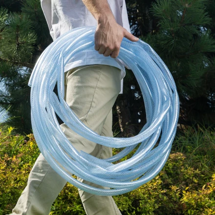 Шланг поливочный прозрачный армированный Palisad 67364 3-х слойный, 3/4", 25 м купить в Нижневартовске