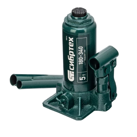 Домкрат гидравлический бутылочный Сибртех 50814, 5 т, 180-340 мм, в пласт. кейсе купить в Нижневартовске