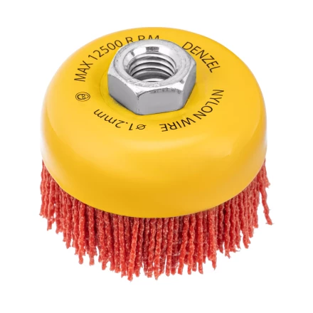 Щетка для УШМ, 75 мм, Чашка, нейлоновая щетина, М14, Denzel 74465 купить в Нижневартовске