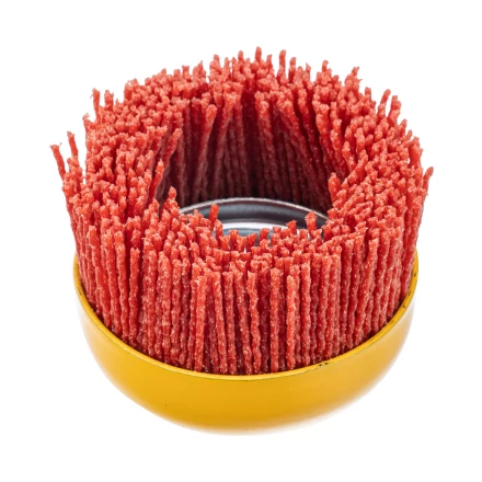 Щетка для УШМ, 75 мм, Чашка, нейлоновая щетина, М14, Denzel 74465 купить в Нижневартовске