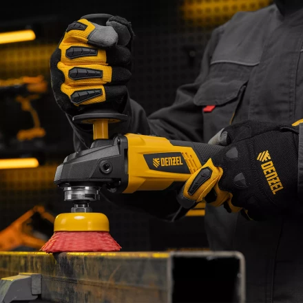 Щетка для УШМ, 75 мм, Чашка, нейлоновая щетина, М14, Denzel 74465 купить в Нижневартовске