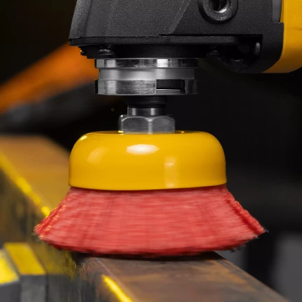 Щетка для УШМ, 75 мм, Чашка, нейлоновая щетина, М14, Denzel 74465 купить в Нижневартовске