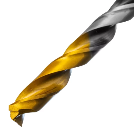 Сверло спиральное по металлу Denzel 7,5 x 109мм, Р6М5, Golden Tip, многогранная заточка, 718281 купить в Нижневартовске