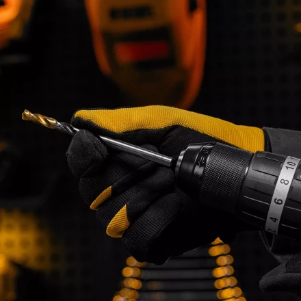 Сверло спиральное по металлу Denzel 7,5 x 109мм, Р6М5, Golden Tip, многогранная заточка, 718281 купить в Нижневартовске