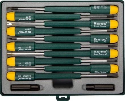 Набор KRAFTOOL Отвертки для ремонта мобильных телефонов, 12 предметов 25616-H12 купить в Нижневартовске
