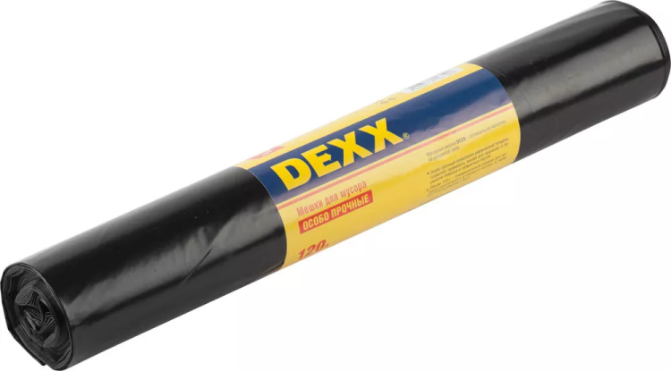 Мешки для мусора DEXX, черные, 120л, 10шт 39151-120 купить в Нижневартовске