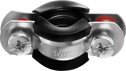 Хомут трубный с гайкой, оцинкованный, 3/8", 10шт, ЗУБР Мастер 37850-15-19 37850-15-19 купить в Нижневартовске