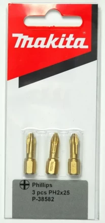 Биты Makita PH2 25мм 3шт, алмазные (P-38582) купить в Нижневартовске