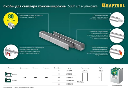 Скобы тип 21GA (80 / Pr A / Senco AT) 5000 шт 31780-8 купить в Нижневартовске