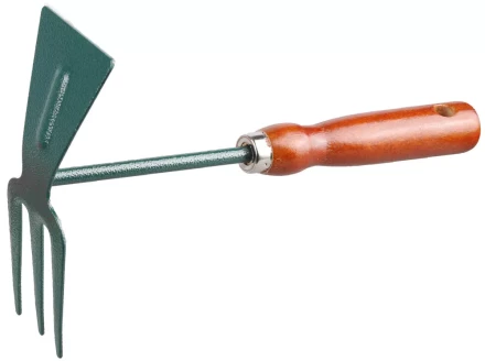 Мотыжка GRINDA, прямое лезвие, 3 зубца, из углеродистой стали с деревянной ручкой, 250 мм 8-421235_z01 купить в Нижневартовске