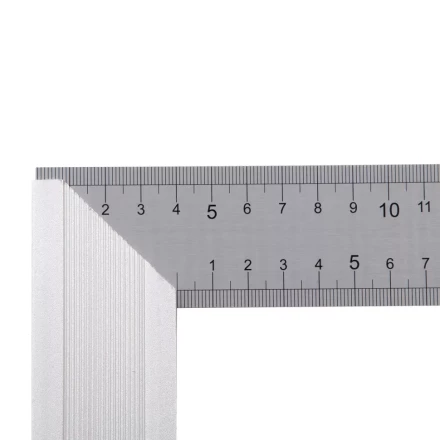 Угольник стальной 250 мм, нержавеющая сталь, градуировка, алюминиевое основание Denzel 32396 купить в Нижневартовске